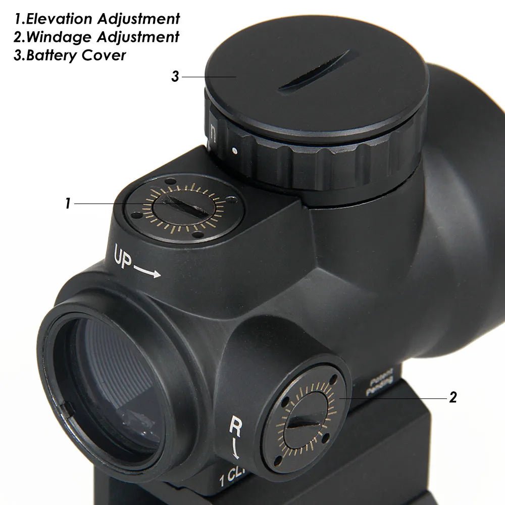 Tactical 1x Mini style red dot sight scope with high and Low picatinny rail mount base hunting shooting HK2 - 0105 - memorylane shop