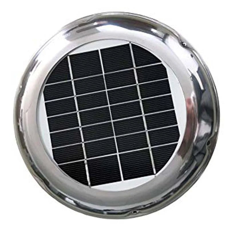 2.5W Stainless Steel Roof Solar Vent Fan Exhaust Ventilation 60CFM Waterproof Ideal for RV Boat Container Greenhouse Toilet - memorylane shop
