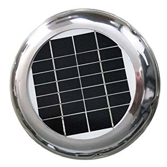 2.5W Stainless Steel Roof Solar Vent Fan Exhaust Ventilation 60CFM Waterproof Ideal for RV Boat Container Greenhouse Toilet - memorylane shop