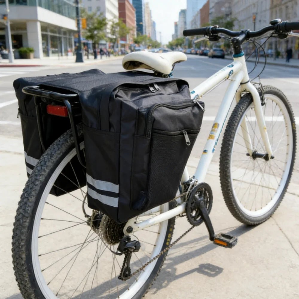 MTB Bicycle Rear Rack Carrier Bag Durable Pannier Double - Sided Bike Trunk Bag Cycling Luggage Back Seat Travel Bag - memorylane shop
