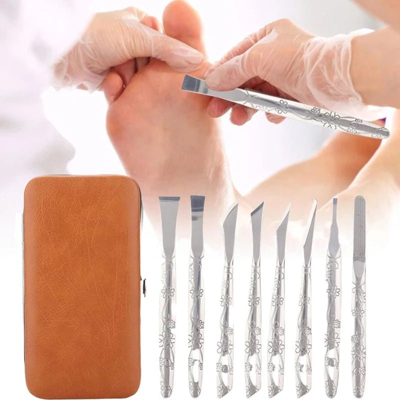 Professional Pedicure Tools Set Manicure Knife Kit Stainless Steel Toe Pedicure Knife Nail Clipper Feet Scraper Dead Skin Remove - memorylane shop