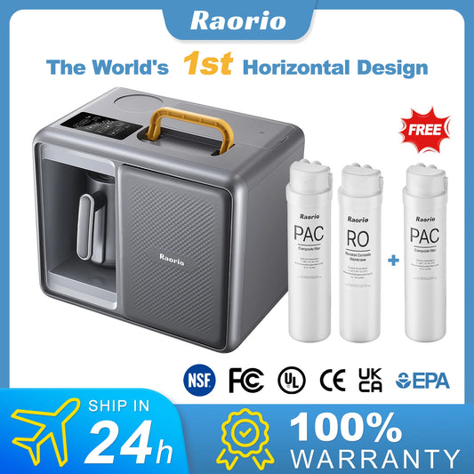 Raorio Camping Water Drinking Filter Outdoor Intelligent ReverseOsmosis System Portable Heating Water 5 Stage RO&UV Purification - memorylane shop