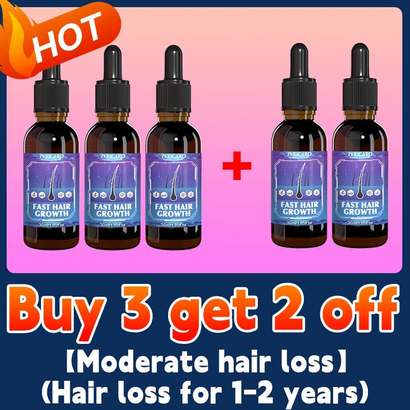 ZKRICARO 0fficial genuine, high quality hair growth essence 0il, scalp care, make hair grow thicker, no more baIIdness - memorylane shop