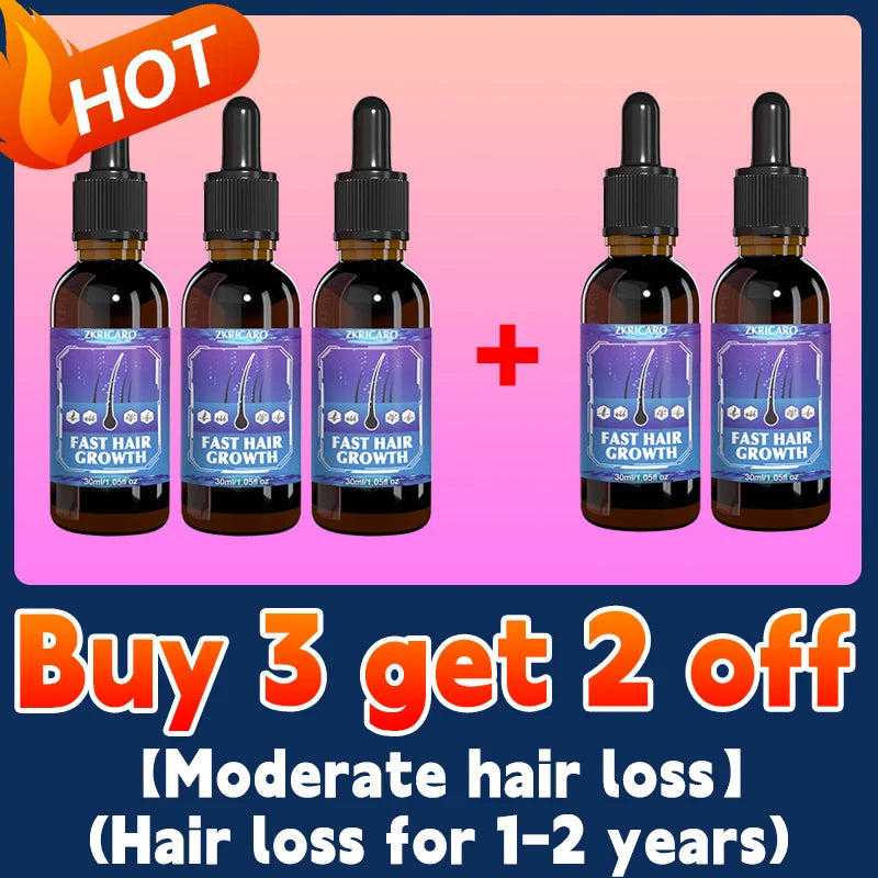ZKRICARO 0fficial genuine, high quality hair growth essence 0il, scalp care, make hair grow thicker, no more baIIdness