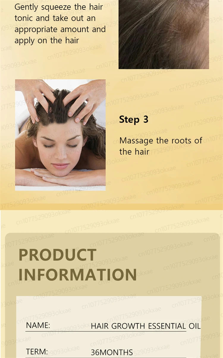 ZKRICARO 0fficial genuine, high quality hair growth essence 0il, scalp care, make hair grow thicker, no more baIIdness