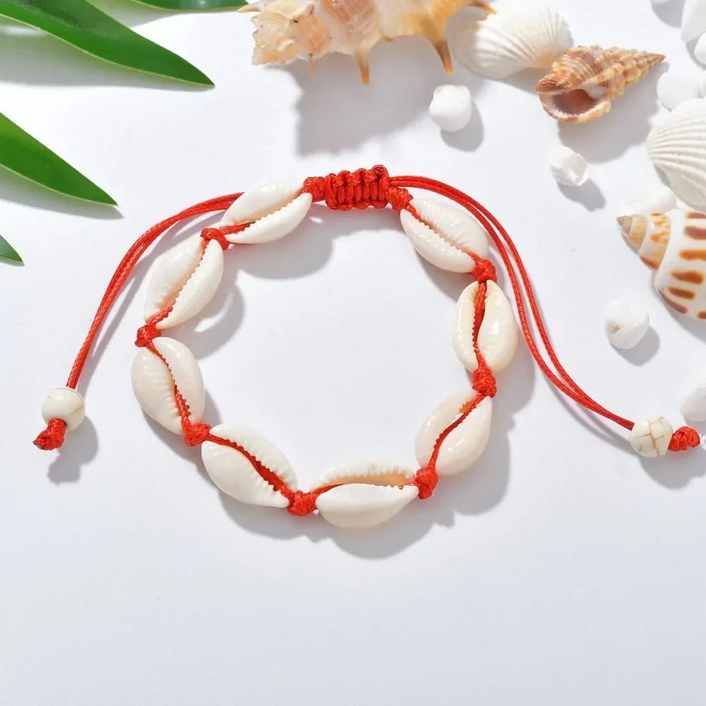Summer Beach Shell Anklet For Women Bohemian Braided Rope Adjustable Chain Bangle Girls Leisure Vacation Jewelry - memorylane shop