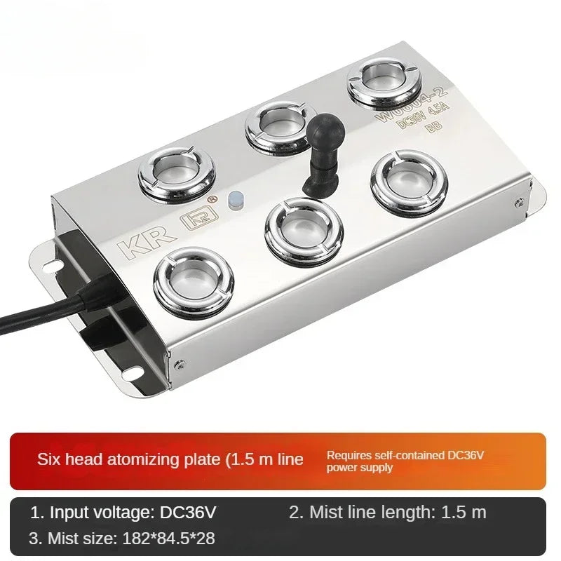 DC48V 4/6/8/10 Head Humidifier Ultrasonic Mist Maker Fogger For Mushroom Plants Without Power Supply
