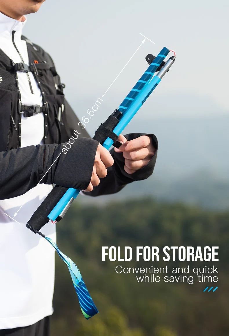 AONIJIE E4202 110cm 120cm Lightweight Folding Collapsible Quick Lock Cross-country Trekking Pole Aluminium Alloy Walking Stick