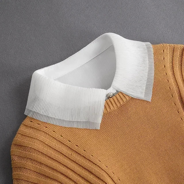 Women's Vintage Lace Front Tie Detachable Collar