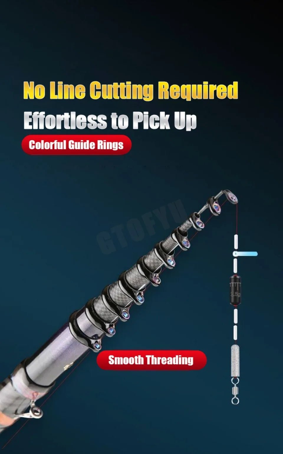 High Carbon Variable 4.5 - 10M Multi Positioning Hollow Fishing Rod and Reel Combo Set Ultralight Superhard Stream Hand Pole Set - memorylane shop