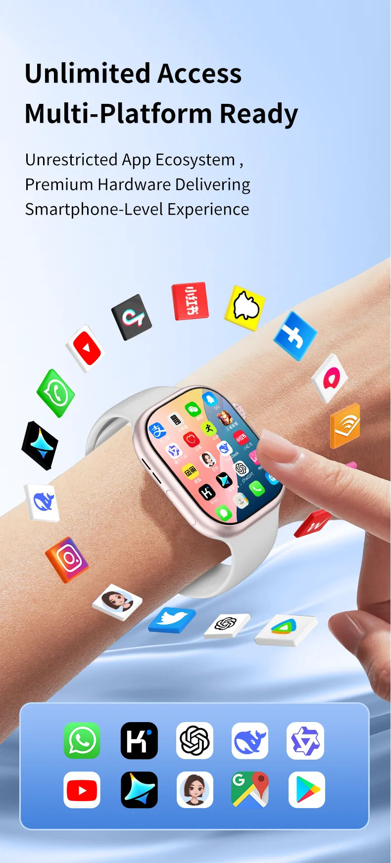 S10 Smart Watch – Android 4G LTE, AMOLED, GPS, Video Call & SIM Card