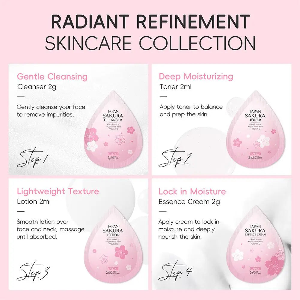 Hydrating Skin Care Set,10pcs Mini Travel Skincare Products,Including Face Wash, Serum, Toner, Lotion,Face Skin Care Routine Kit