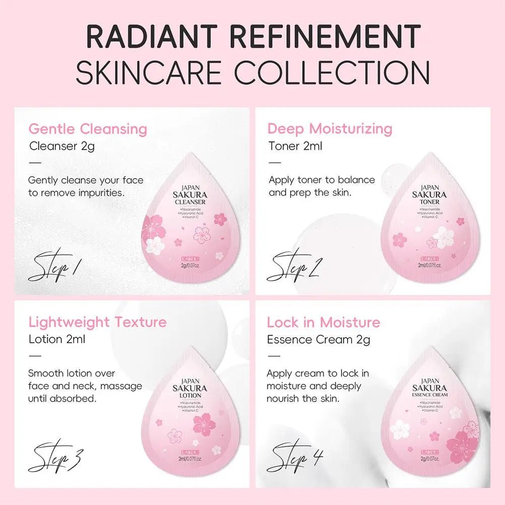 Hydrating Skin Care Set,10pcs Mini Travel Skincare Products,Including Face Wash, Serum, Toner, Lotion,Face Skin Care Routine Kit - memorylane shop