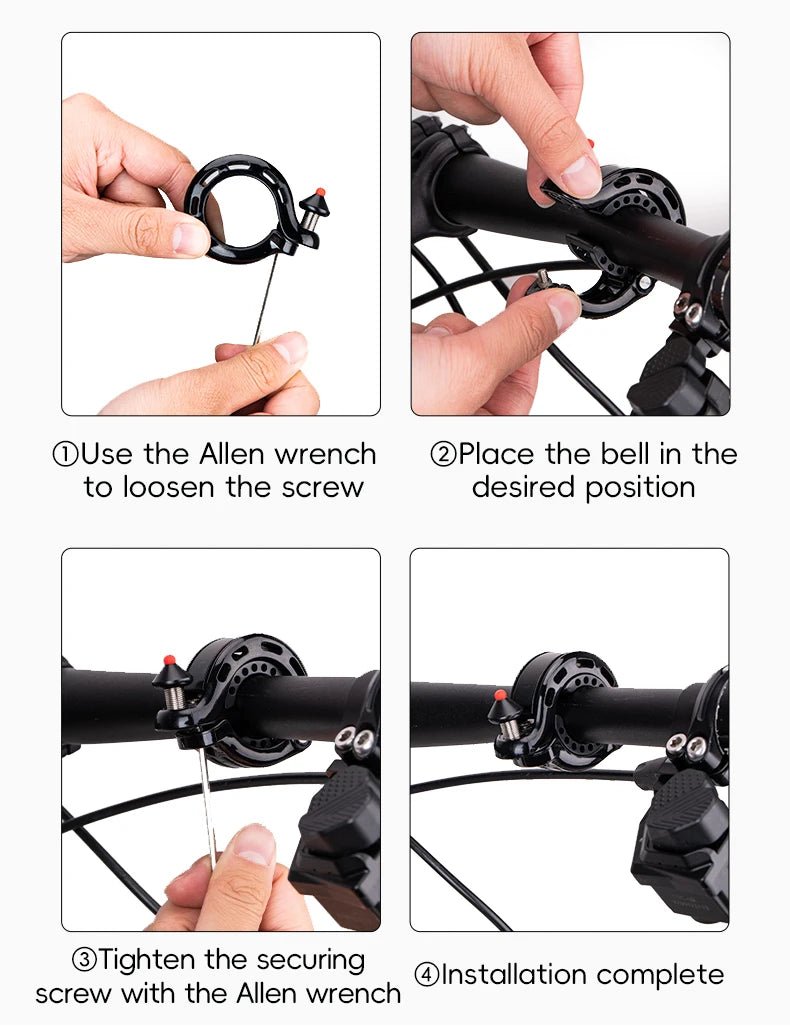 ROCKBROS Bicycle Bell Aluminium Alloy MTB Road Bike Horn Bike Ring Safety Cycling Handlebar Bicycle Hidden Alarm Bike Accessory - memorylane shop