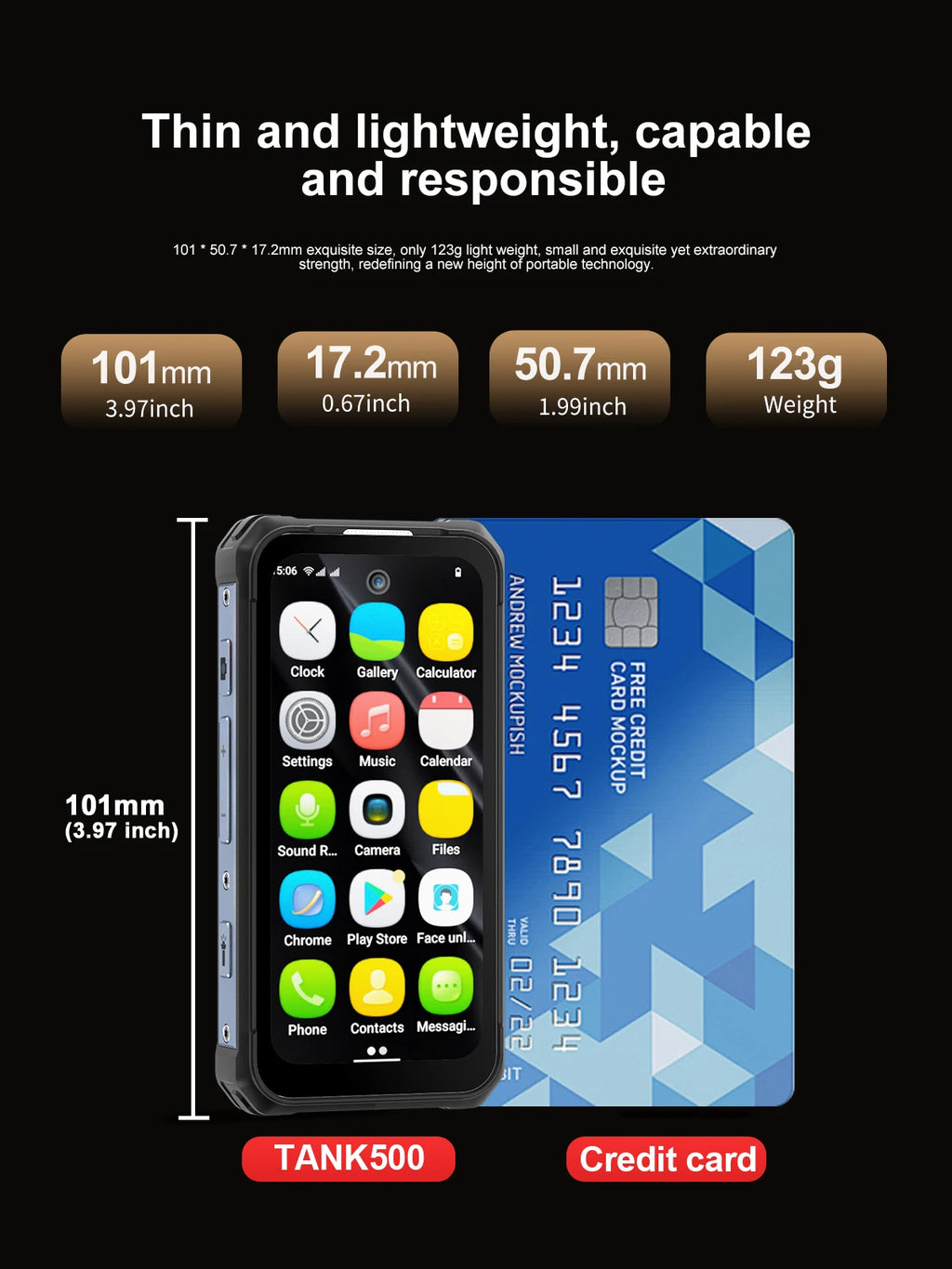SERVO TANK500 Rugged Smartphone – IP68, 4G LTE, Android 12, 6GB RAM