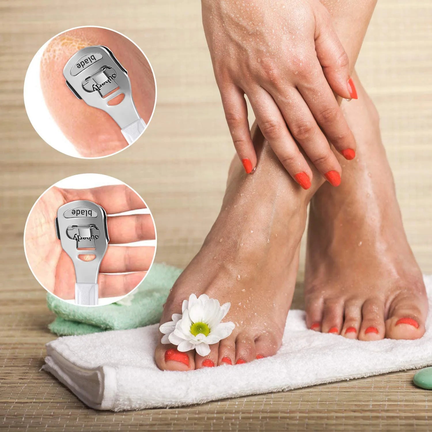 Foot Callus Shaver Heel Hard Skin Remover Hand Feet Pedicure Razor Tool Shavers Stainless Steel Handle 10 Blades Foot Care Tools - memorylane shop
