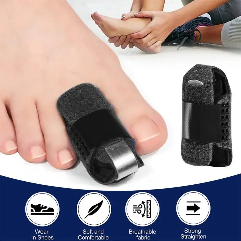 Left Right 2Pcs Toe Splint Straightener Hammer Separator Corrector Crooked Fingers Claw Stabilizer Corrector Pain Relief - memorylane shop