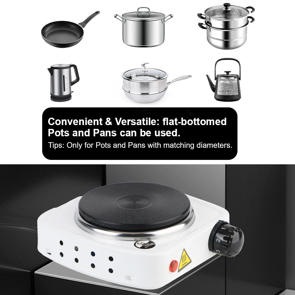 Mini Electric Cooker Plate 500W – Portable Heating Stove for Milk, Coffee & More