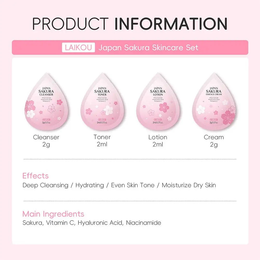 Hydrating Skin Care Set,10pcs Mini Travel Skincare Products,Including Face Wash, Serum, Toner, Lotion,Face Skin Care Routine Kit