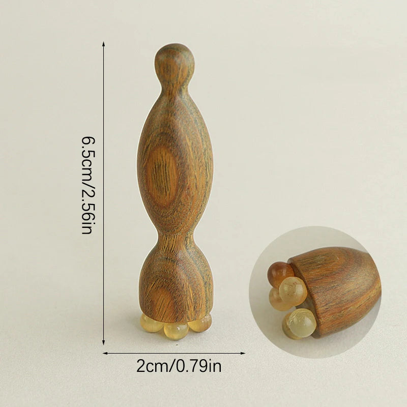 Sandalwood Face Massage Tools Gua Sha Face Skin Care Massage Sticks Lotus Seedpod Shape Massager Facial Physiotherapy Tool