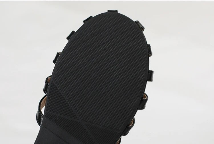 Summer Flat Sandals for Women Braided Hollow Closed - toe Sandals Outdoor Wear Breathable Holiday Roman Shoes sandalias de mujer - memorylane shop