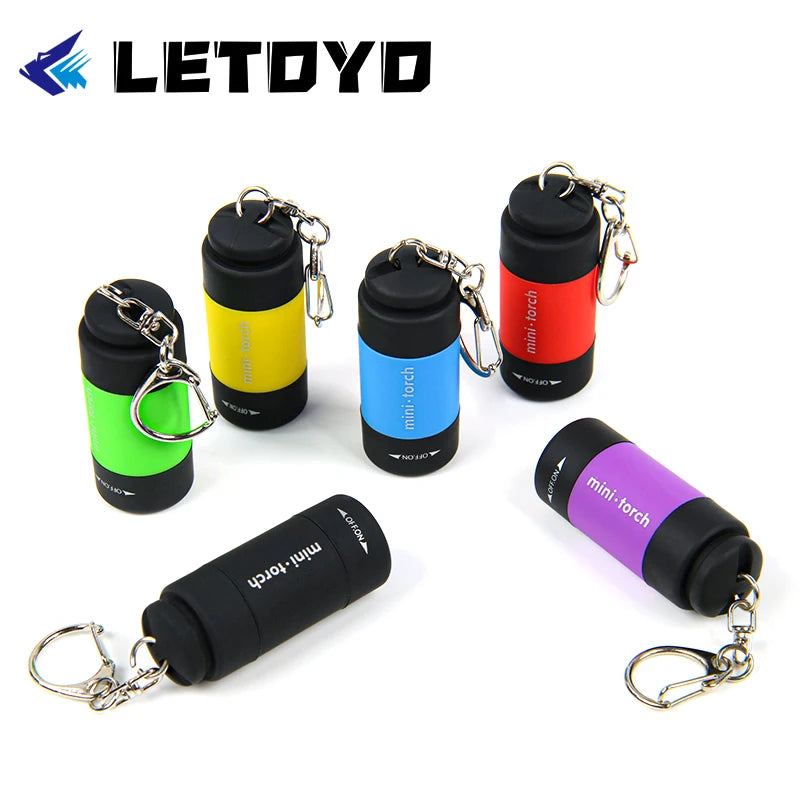 LETOYO UV Flashlights Led Mini USB Light Portable Rechargeable Waterproof Flashlight for squid jig metal jig fishing accessories