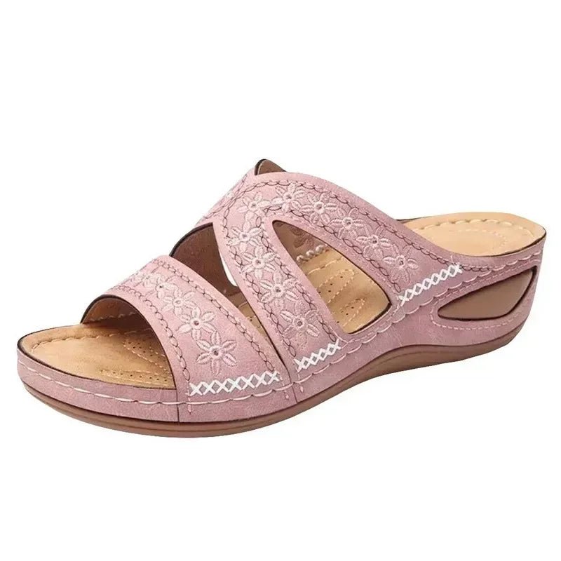 Summer 2025 women's sandals with exposed toes, retro anti slip leather casual women's fashionable versatile sandals - memorylane shop