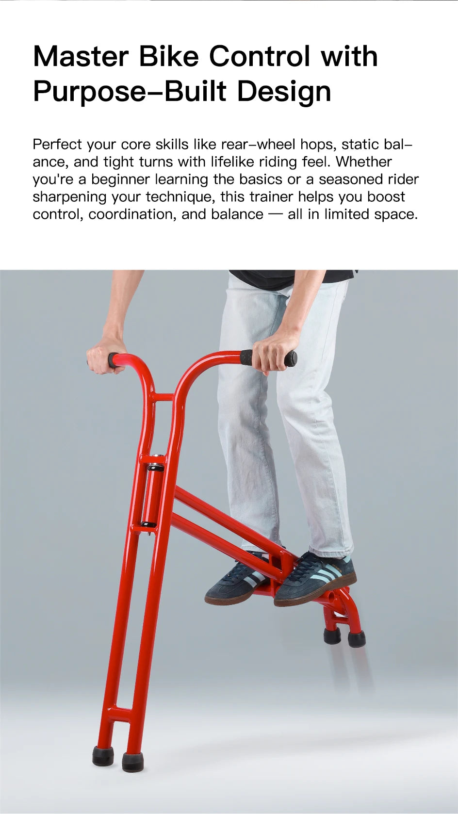 BOLANY Trial Bike Training Stand Frame Aluminum Alloy Bicycle Frame for Body Positioning Bike Trials Trial Riding Training Tools