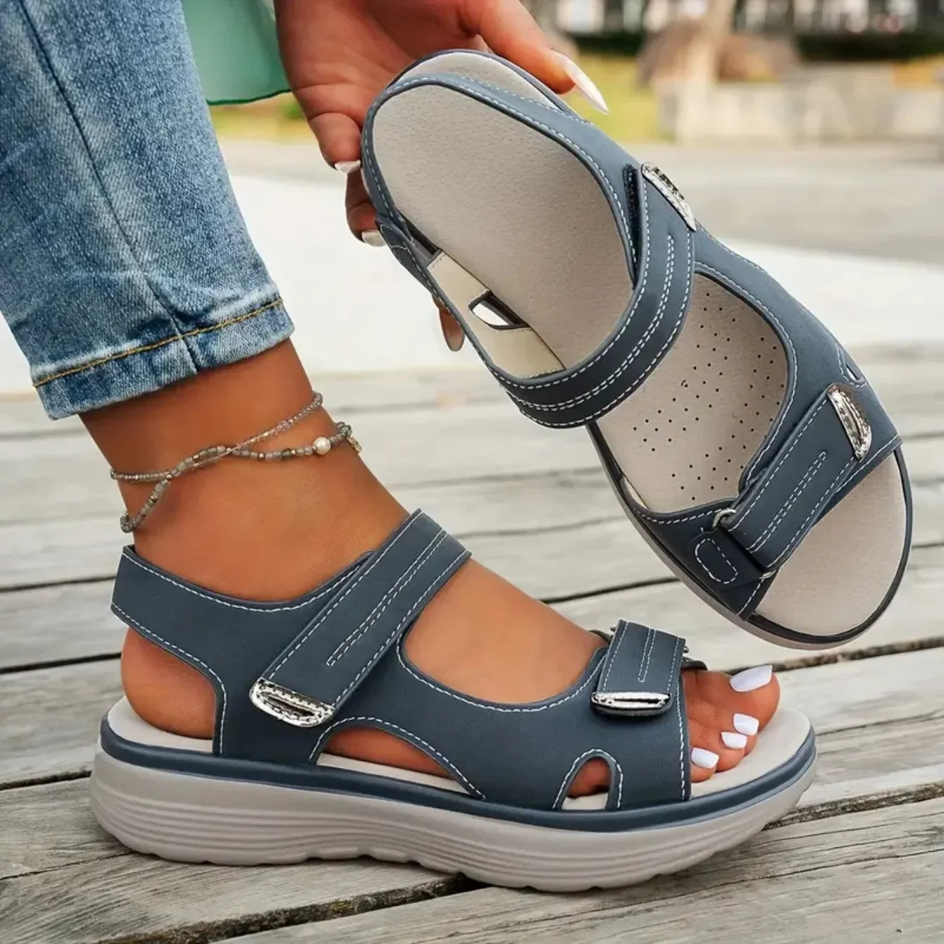 Women's Lightweight Fashion Travel Sandals – Outdoor Beach Platform Slippers