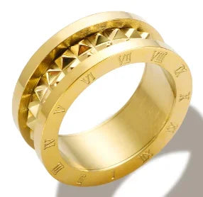 Stainless Steel Zircon Ring for Women – Waterproof Romantic Jewelry