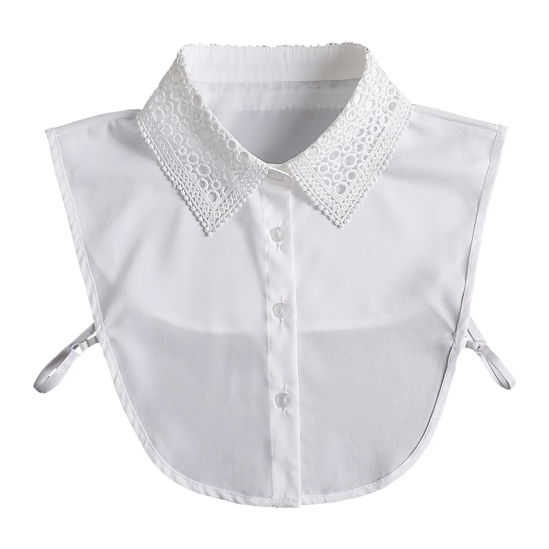 Women's Vintage Lace Front Tie Detachable Collar
