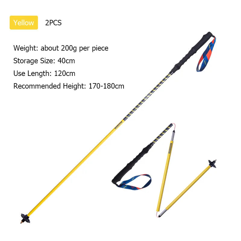 AONIJIE E4202 110cm 120cm Lightweight Folding Collapsible Quick Lock Cross-country Trekking Pole Aluminium Alloy Walking Stick