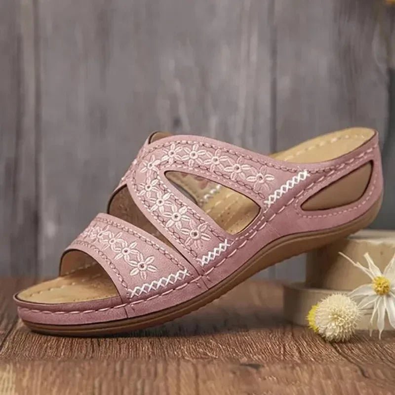 Summer 2025 women's sandals with exposed toes, retro anti slip leather casual women's fashionable versatile sandals - memorylane shop
