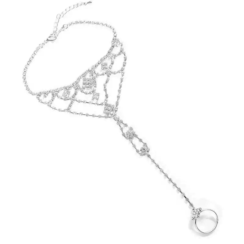 Summer Anklet Crystal Barefoot Sandals Foot Chain Bracelet Ankle Bohemian Toe Leg Beach Foot Charm Jewelry for Women and Girls