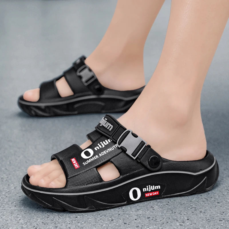 Summer Sandals for Men and Women, Dual-Use Beach Shoes, Soft-Soled Anti-Odor Slippers