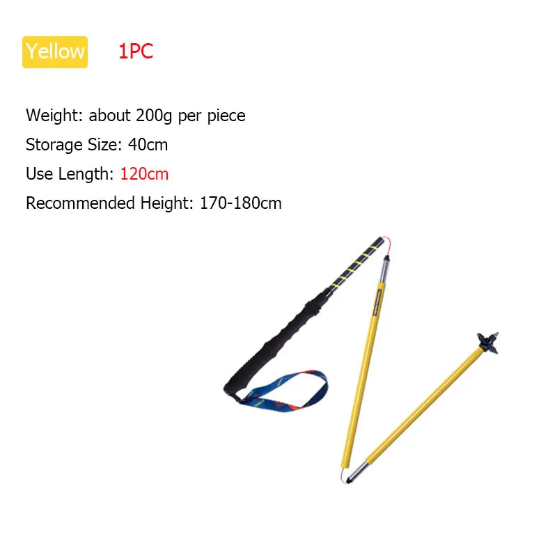 AONIJIE E4202 110cm 120cm Lightweight Folding Collapsible Quick Lock Cross-country Trekking Pole Aluminium Alloy Walking Stick