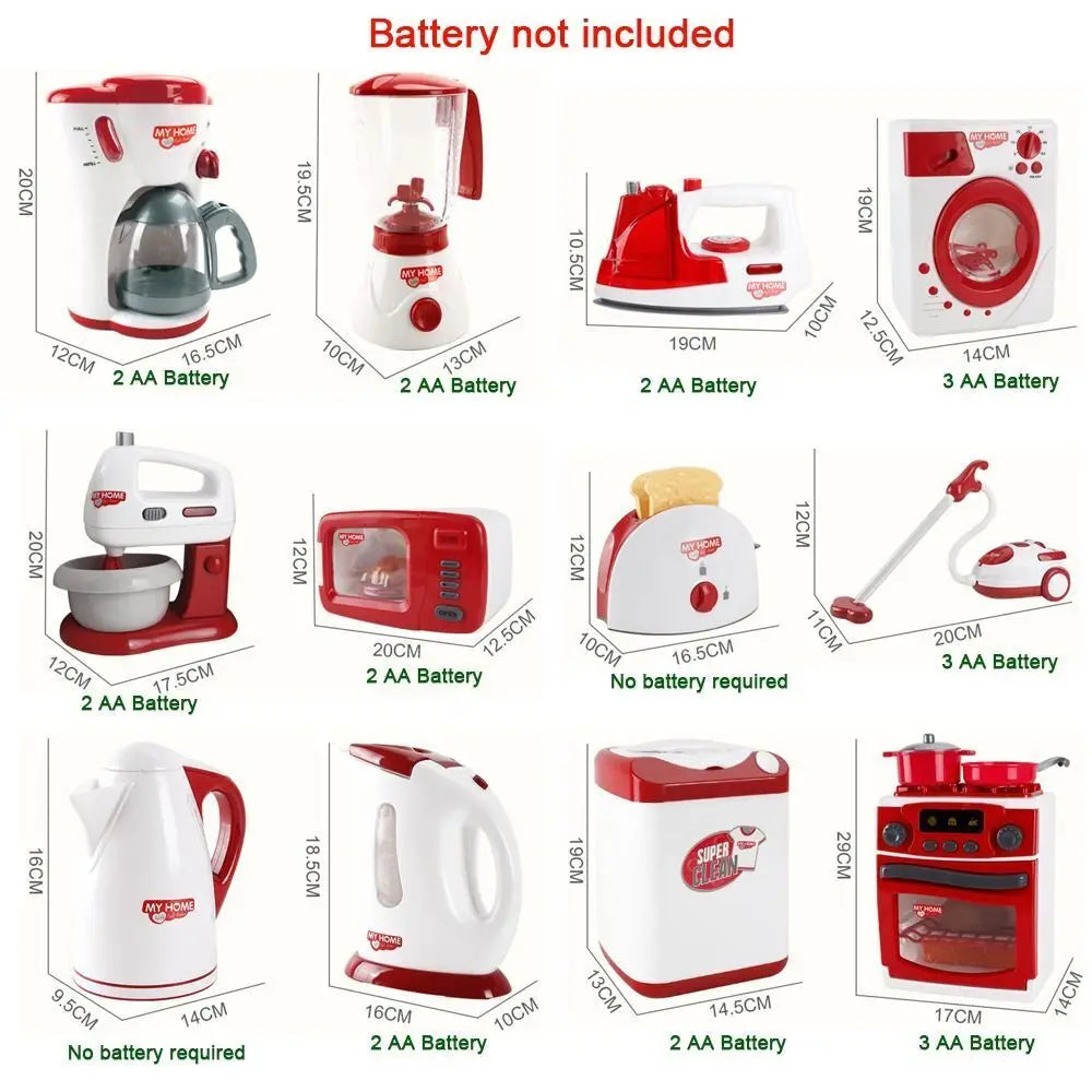 Kids Toy Kitchen Appliances Set – Play Kitchen Accessories for Children