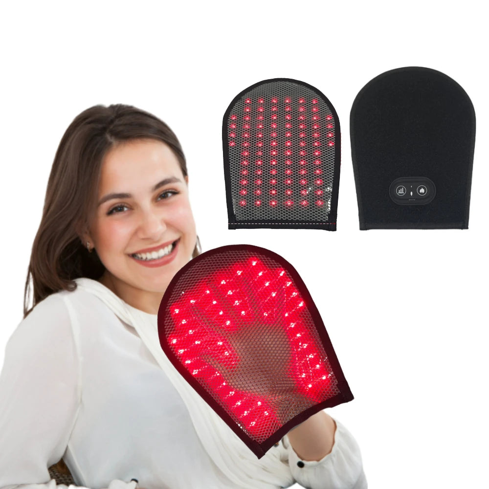 Wireless Red Light Therapy Glove for Hands，660&850 nm Near-Infrared light Pain Relief for Arthritis, Carpal Tunnel, Sore Muscles