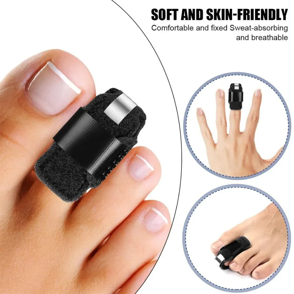 Left Right 2Pcs Toe Splint Straightener Hammer Separator Corrector Crooked Fingers Claw Stabilizer Corrector Pain Relief