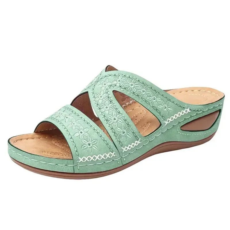 Summer 2025 women's sandals with exposed toes, retro anti slip leather casual women's fashionable versatile sandals - memorylane shop