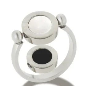 Stainless Steel Ring for Women Inlaid Zircon Rings Waterproof Romantic Fashion Jewelry - memorylane shop