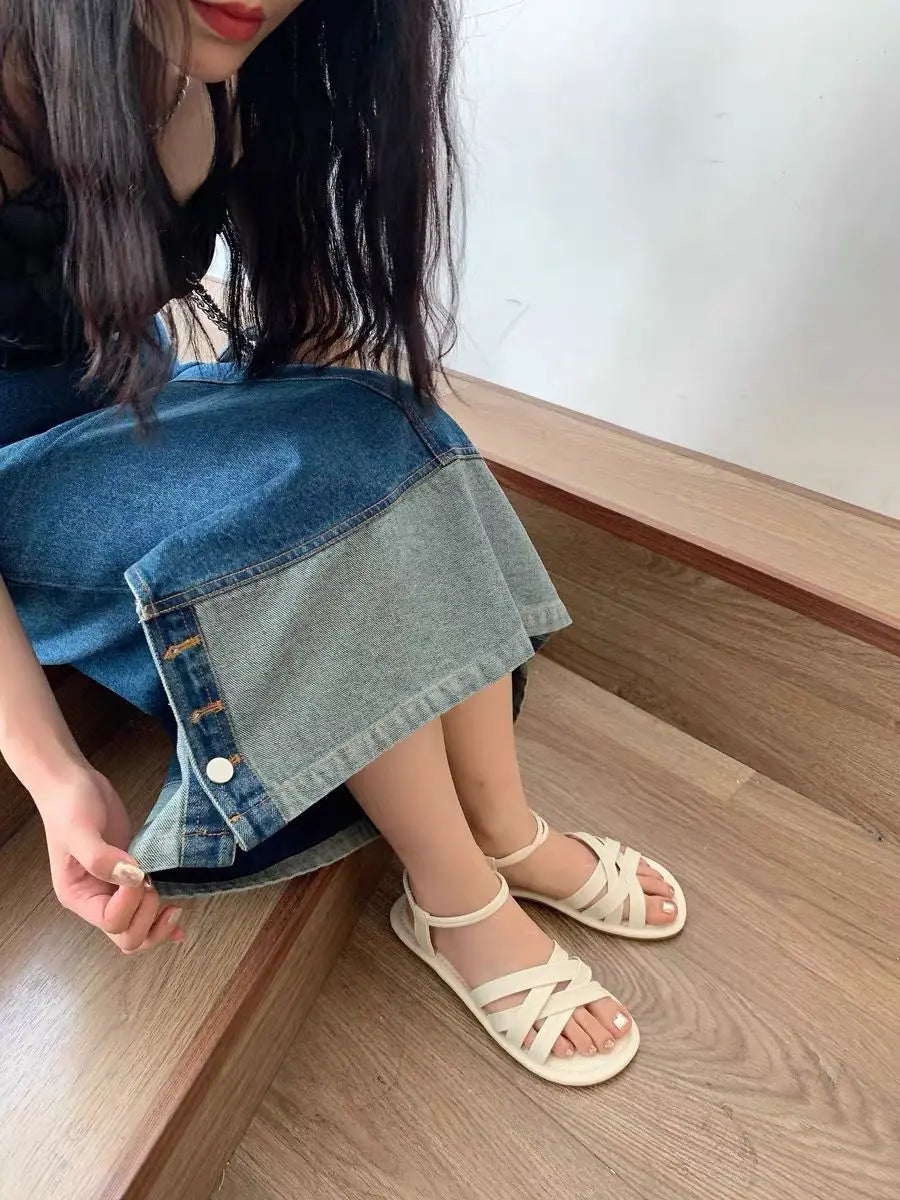 Summer Sandals New Fashion Simple Women Shoes Soft Comfort Versatile Flat Shoe Beach Retro Daily Roman Shoes Босоножки Женские
