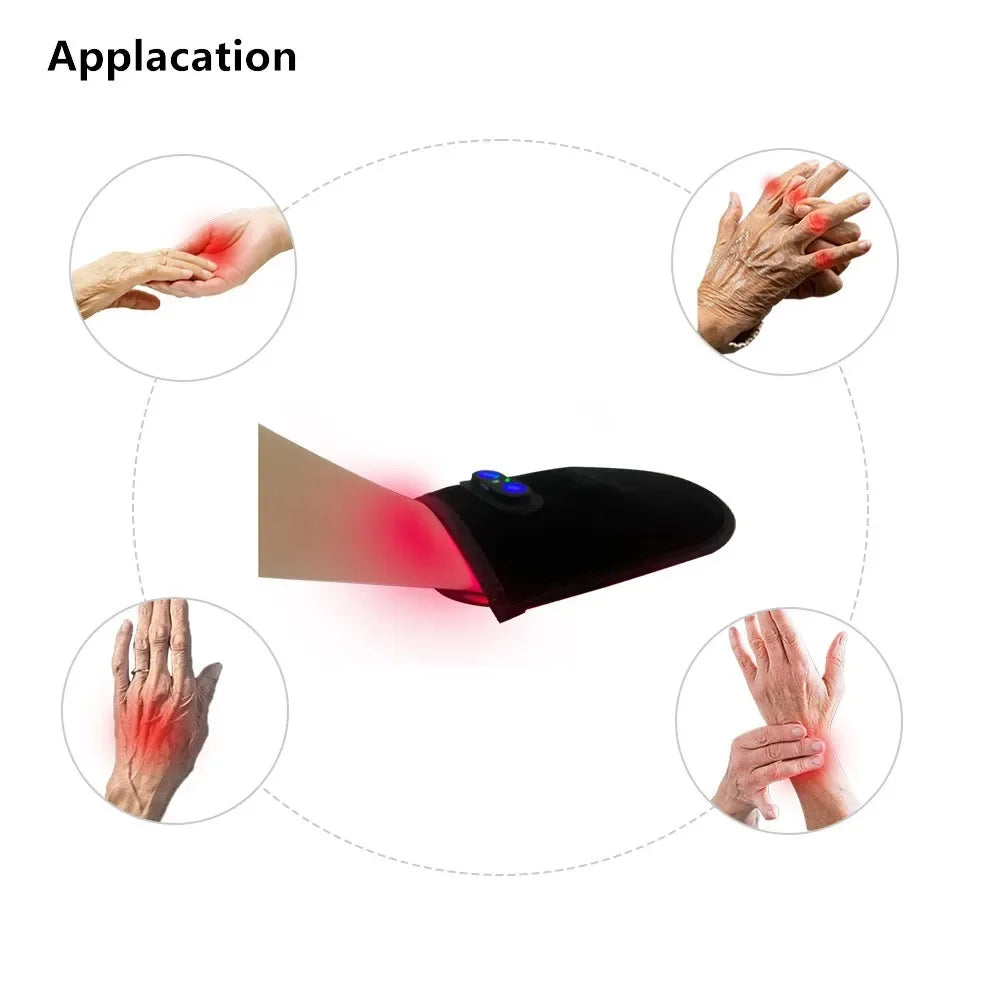Wireless Red Light Therapy Glove for Hands，660&850 nm Near-Infrared light Pain Relief for Arthritis, Carpal Tunnel, Sore Muscles
