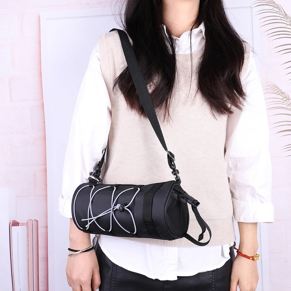 1L Reflective Bicycle Handlebar Bag Front Bike Bags With Adjustable Strap Portable Shoulder Bag For Cycling Road Bike Scooter