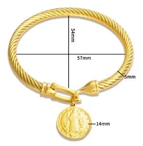Fashion Simple Stainless Steel 3 Crystal Bracelet Bangle - memorylane shop
