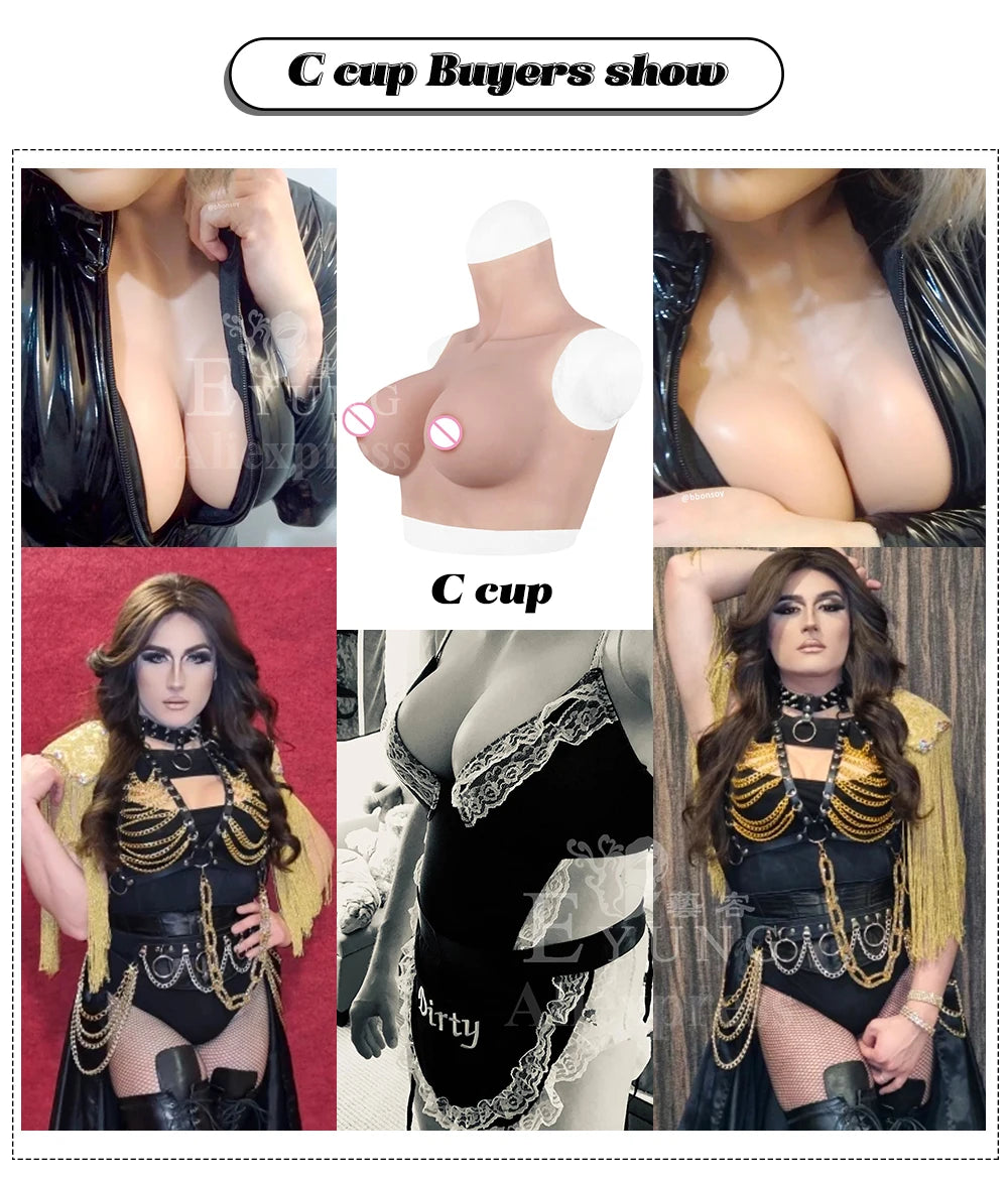 Eyung Realistic Silicone Fake Breast Forms Boobs for Crossdresser Shemale Transgenders Transvestite Mamario De Silicona Breasts