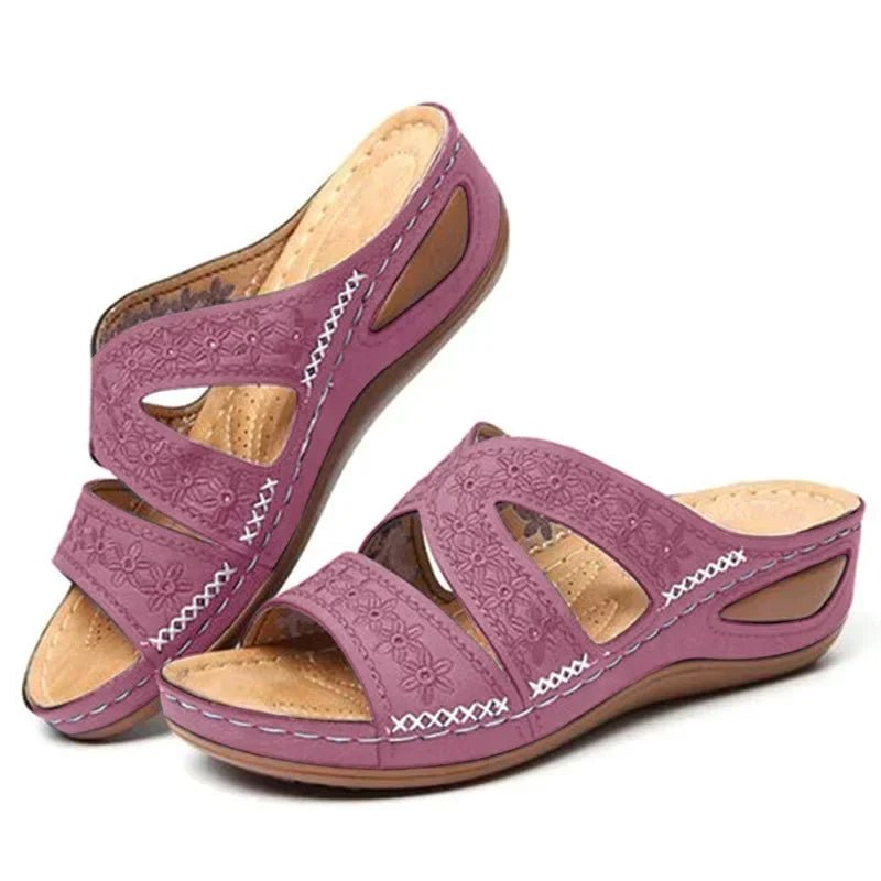 Summer 2025 women's sandals with exposed toes, retro anti slip leather casual women's fashionable versatile sandals - memorylane shop