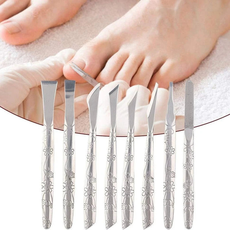 Professional Pedicure Tools Set Manicure Knife Kit Stainless Steel Toe Pedicure Knife Nail Clipper Feet Scraper Dead Skin Remove