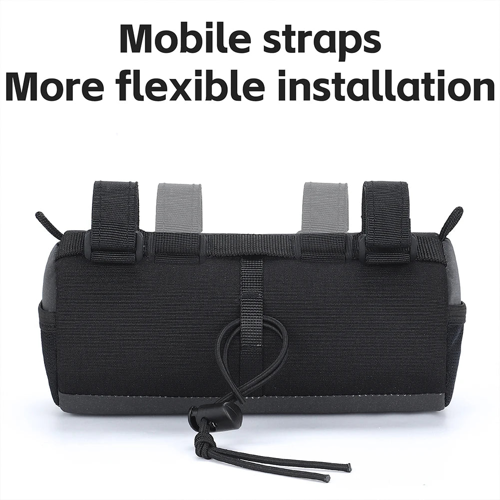 1L Reflective Bicycle Handlebar Bag Front Bike Bags With Adjustable Strap Portable Shoulder Bag For Cycling Road Bike Scooter