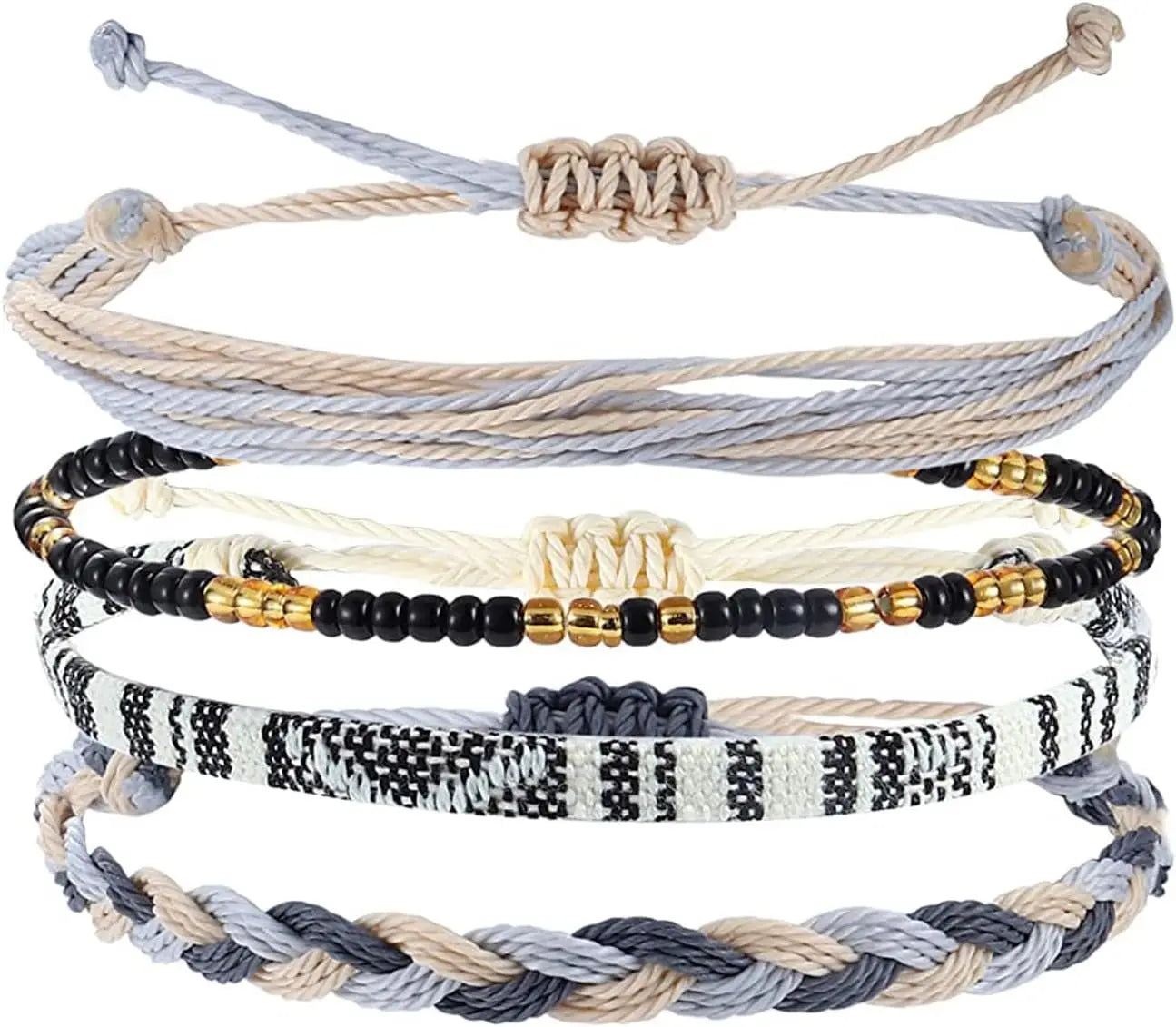 Beach Summer Ankle Bracelet for Women Teen Girls Waterproof , Handmade Braided Adjustable String Anklets Surfer Bracelets